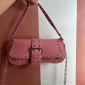 Pink Studded Women's Bag